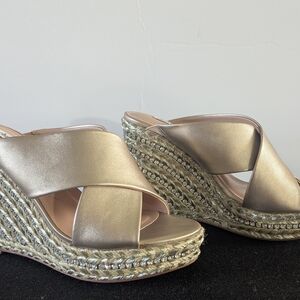 Charles David Metallic Wedge Sandals
